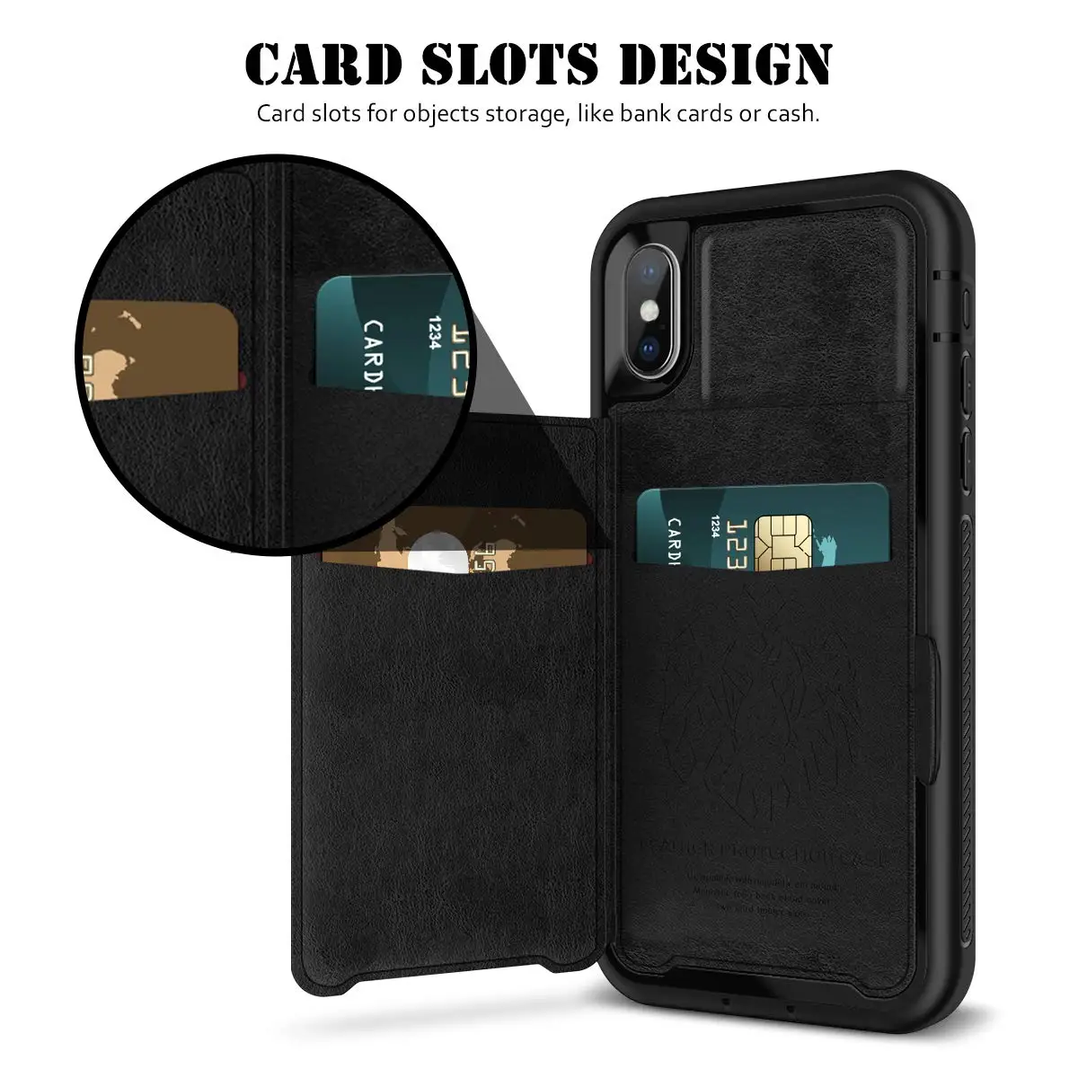 for iPhone Xs XR Max 6s 7 8 Plus Case Premium PU Leather Wallet Cases with Card Holder Kickstand &amp Magnetic Closure Flip |