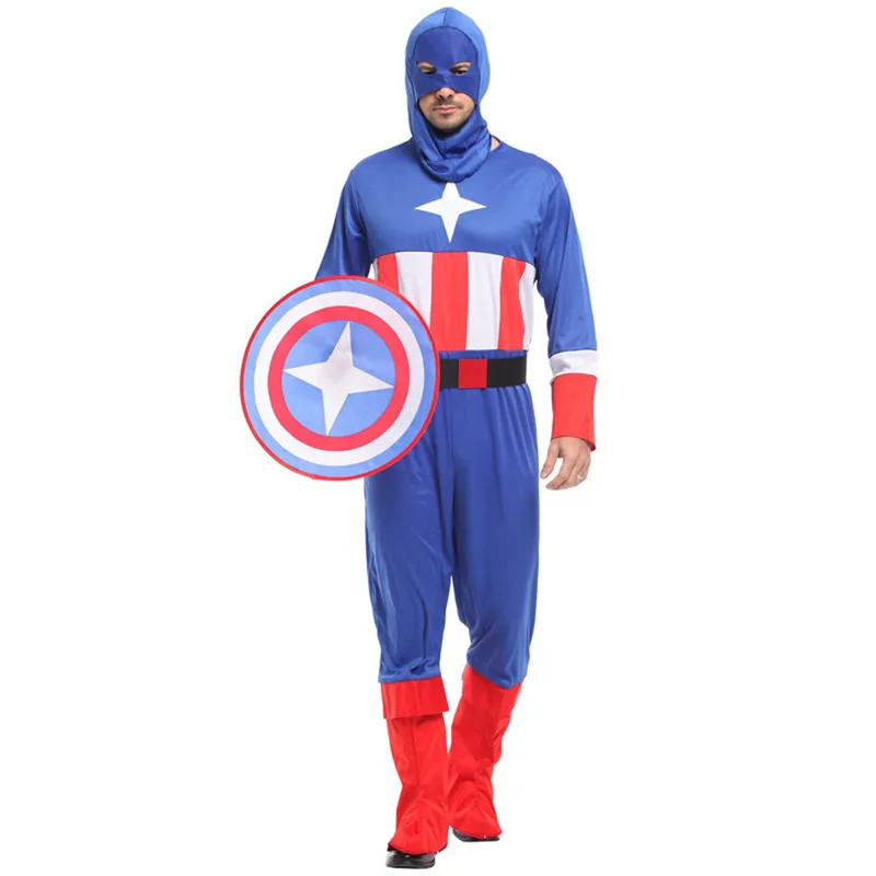 Детский маскарадный костюм на Хэллоуин Капитана Америки для родителей и детей