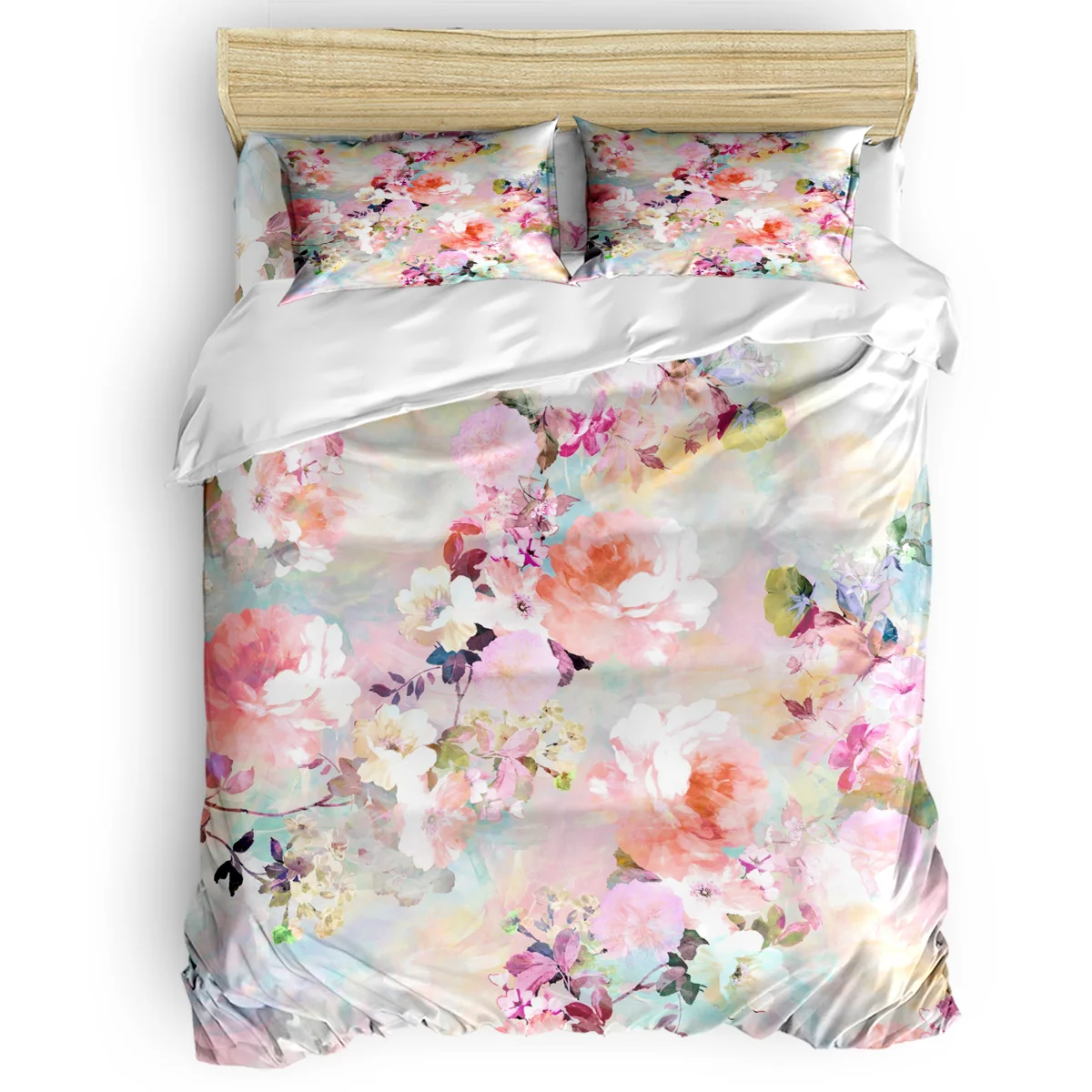 

Love of a Flower Duvet Cover 3D Cotton Duvet Cover King Size Queen Size Quilt Cover Set Bedclothes Comforter Single Bedding Sets