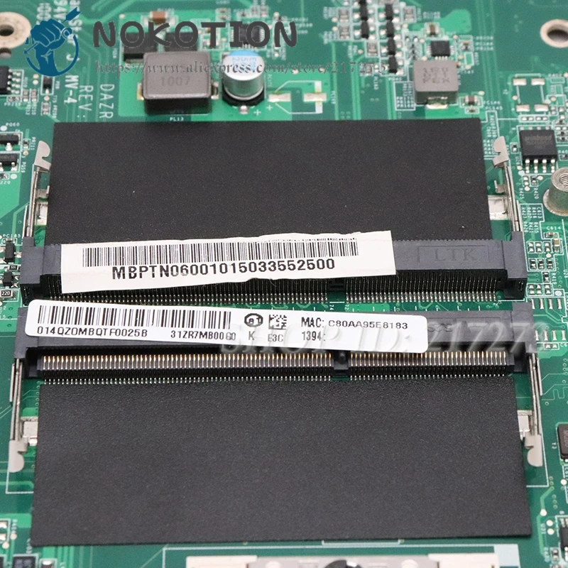 Материнская плата NOKOTION для ноутбуков Acer ASPIRE 5820 5820T 5820TG MB. Ptn06001 MBPTN06001 DAZR7BMB8E0 HM55 DDR3