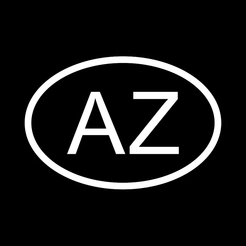 YJZT 14 4 см * 9 8 Виниловая наклейка автомобильная AZ Аризона страна код овальный