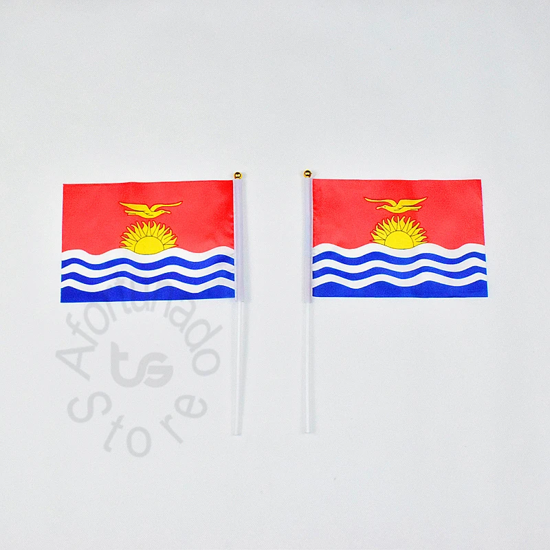 Kiribati 14*21 см 10 шт. флаг-баннер ручной машущий флаг для встреч парадов искусственная