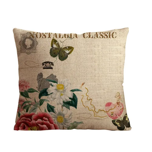 Классическая бабочка Fleurs китайский дизайн стул в цветочек квадратная наволочка
