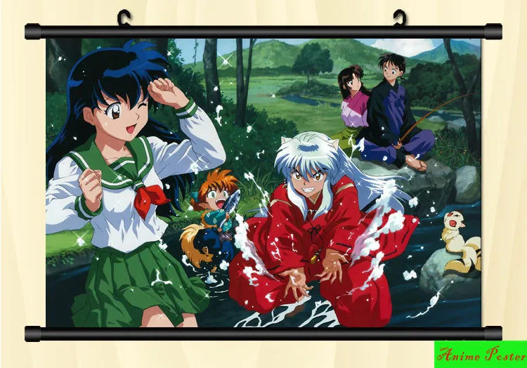Аниме постер Inuyasha настенная прокрутка печатная картина домашний декор японский
