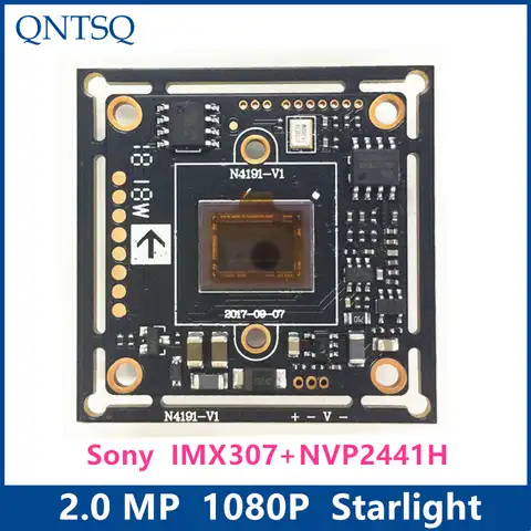 Плата CMOS IMX307 + NVP2441H, 1080P, 2 МП, SONY 1/2, 8 дюймов, 4-в-1 Starlight, плата аналогового модуля камеры видеонаблюдения высокого разрешения, AHD,CVI,TVI