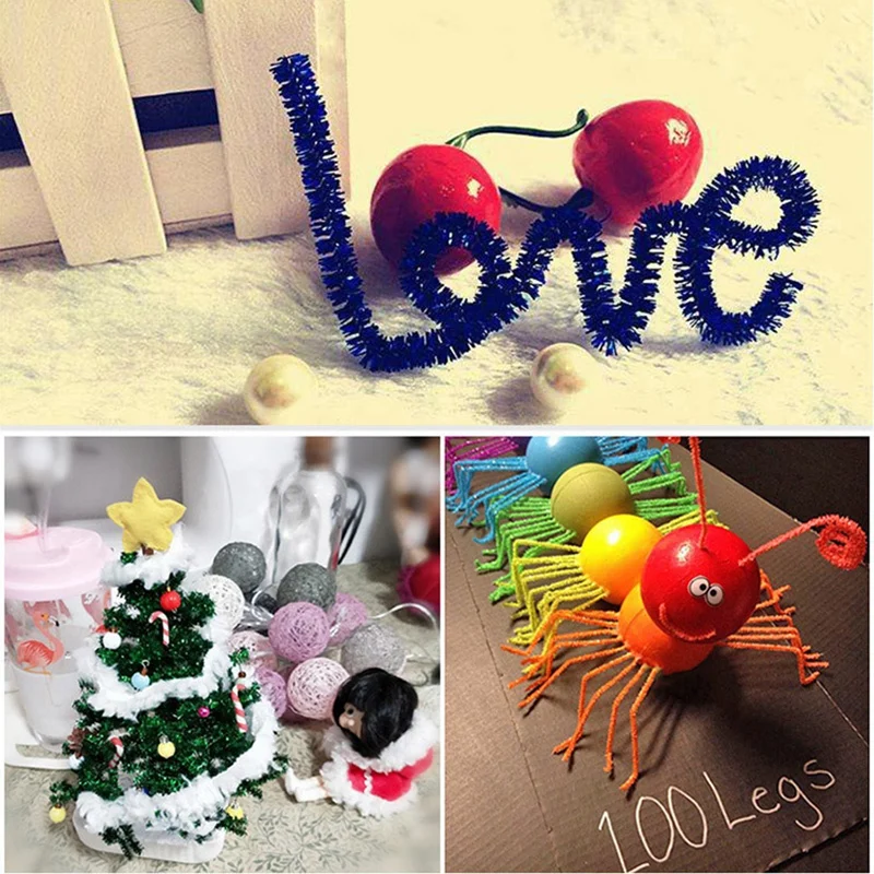 100 шт./упак. 30 см блестящие стебли синели детская развивающая игрушка из красочная