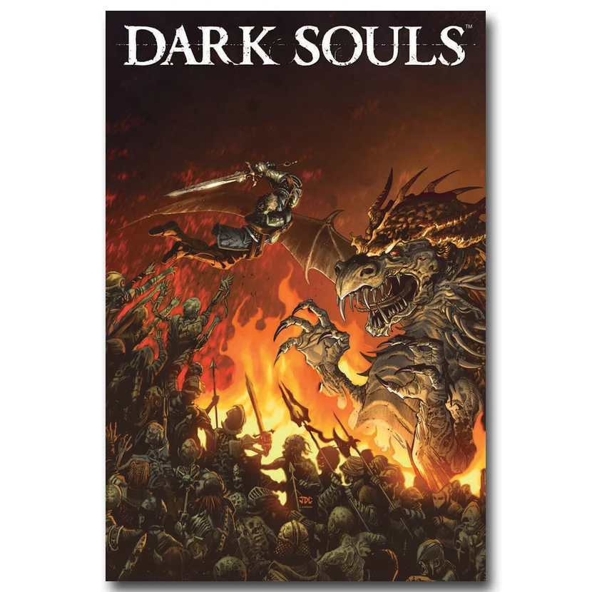 NICOLESHENTING Dark Souls 1 2 3 Искусство Шелковый Ткани Плакат 13x20 24x36 дюймов Игры Фото для