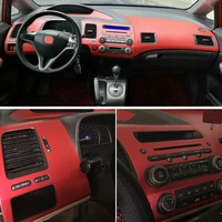redpurple car interior console dashboard panel decor sticker decal for honda civic 2006 2011