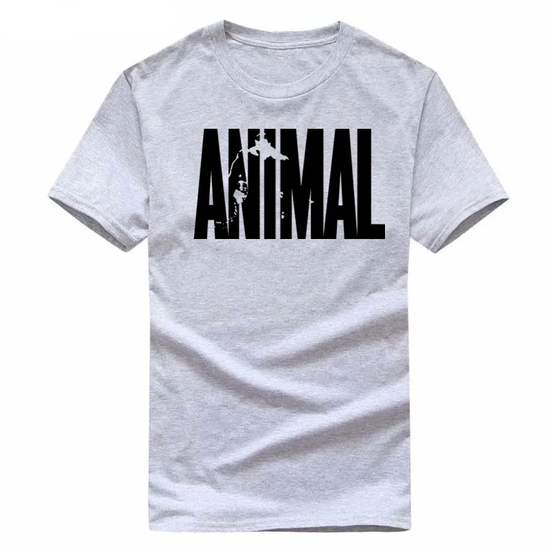 ANIMAL round collar men cotton muscle exercise fitness strong and handsome T-shirt trends in 2018 brand tops clothes | Мужская одежда