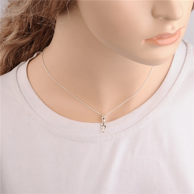 10 шт./лот ожерелье с подвеской в виде милого котенка цепочка серебряное кошки