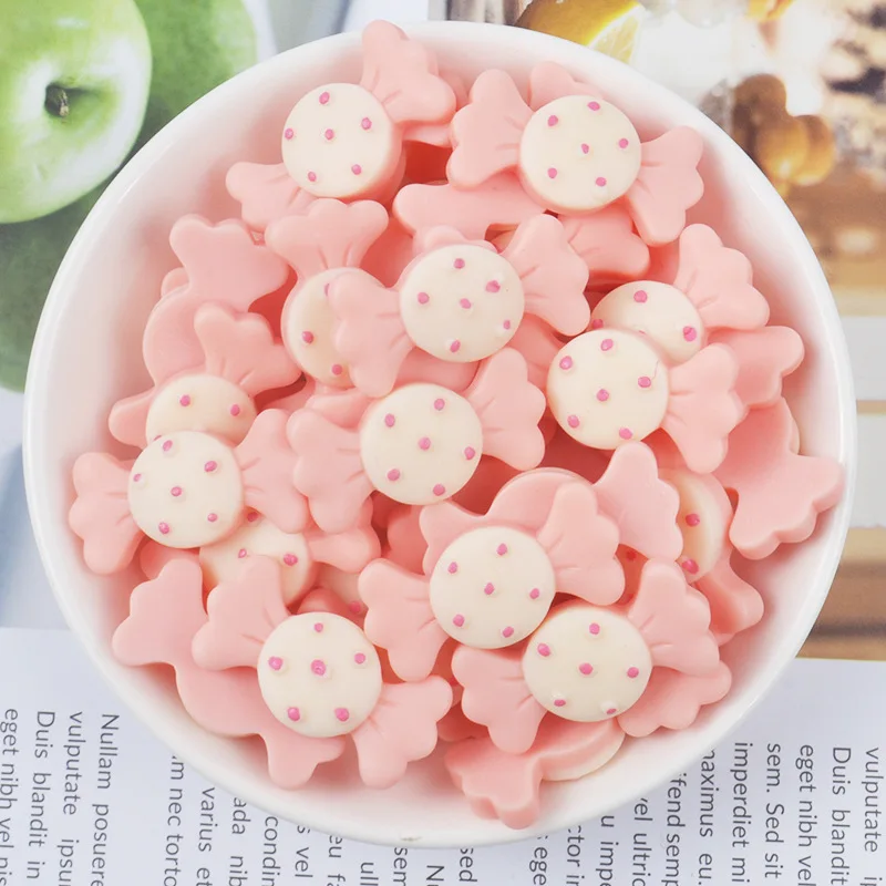 10 шт./упак. милые цветные плоское украшение из смолы искусственные Конфеты DIY принадлежности Декоративные аксессуары для одежды украшения для волос материалы для рукоделия