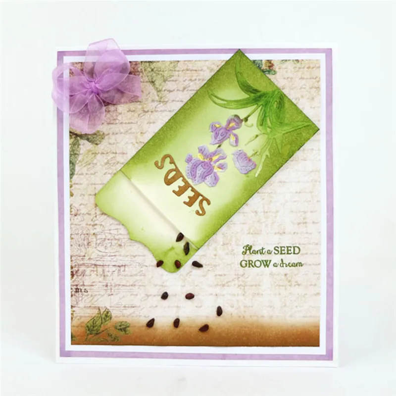 Naifumodo Seed Package металлические режущие штампы DIY Скрапбукинг альбом для изготовления
