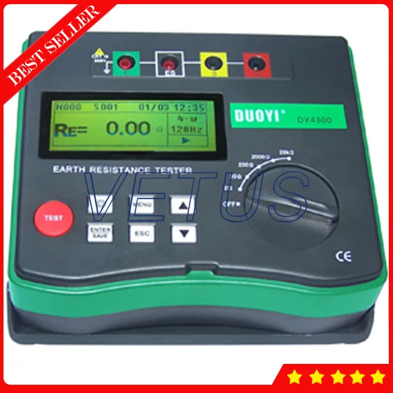 4 конечный цифровой тестер сопротивления грунта DY4300 почвы|ground resistance tester|resistance