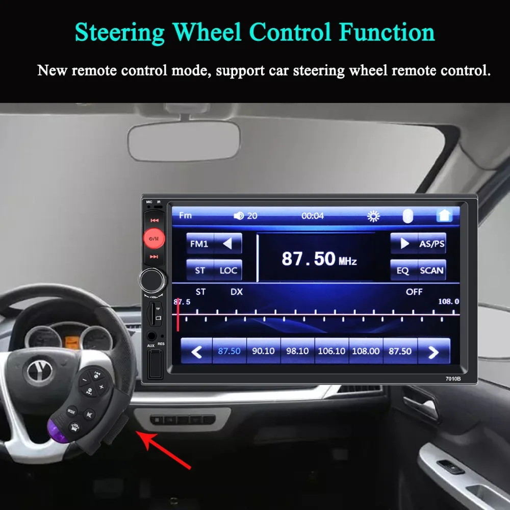 Авторадио Carplay автомобильный 7 &quotсенсорный экран центральный мультимедийный MP5