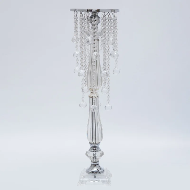 

12pcs/Lot (Diameter20* 70cm tall) Acrylic Silver Column Wedding Props Road lead T Sstation Road