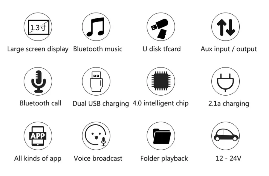 Двухголовый Автомобильный Bluetooth MP3 Дисплей с двойной ручкой большой экран дисплей Беспроводное зарядное устройство двойной fm-передатчик автомобиля BT06