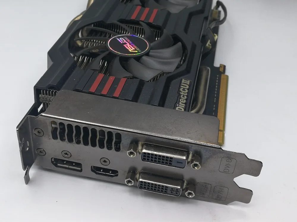 Б/у, ASUS GTX660-DC2-2GD5 2GB GDDR5 DVI HDMI прочнее GTX750TI
