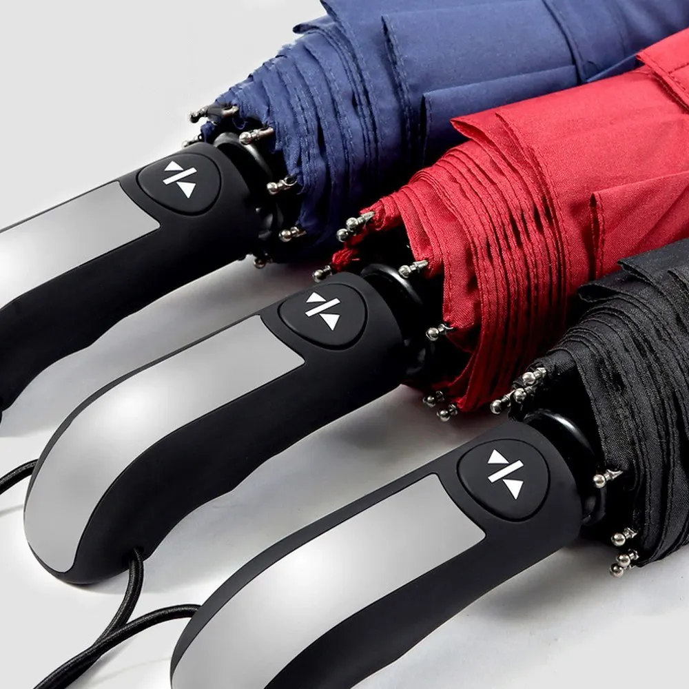 Три складывающихся полностью автоматических зонта устойчивый к ветру для женщин