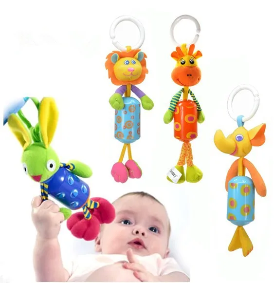 Детская кроватка коляска погремушка игрушка плюшевый Лев кролик олень слон