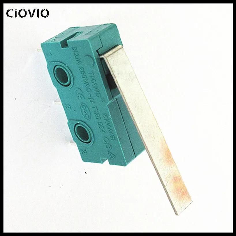 CIOVIO 50 шт. 5A 250 в микро переключатель KW12 C длина ручки 28 мм 3 контактный концевой