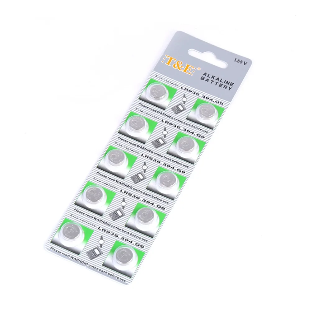 10 упак. Anmas Power AG9 LR936 кнопочные аккумуляторы 394A 394 SR936SW LR45 SR45 SR93 Щелочная монетная