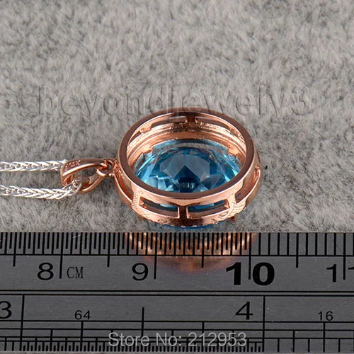 Новый Винтажный Овальный Кулон из розового золота 14Kt 10х12 мм с натуральным темным