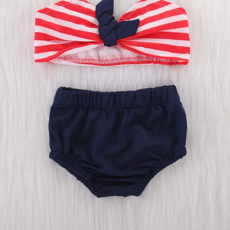2018 милый матрос ребенок купальник бикини Купальники высокой талией для детей