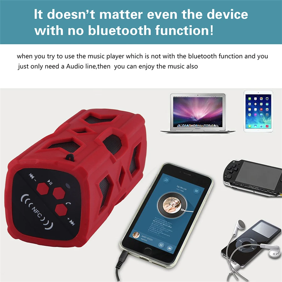Наружная Водонепроницаемая Bluetooth-Колонка Haptime мА Громкая Беспроводная колонка