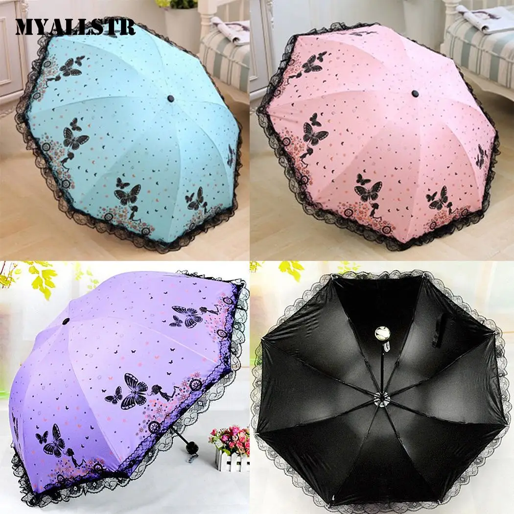 Трехслойный солнцезащитный Зонт с черным покрытием УФ зонтик для взрослых