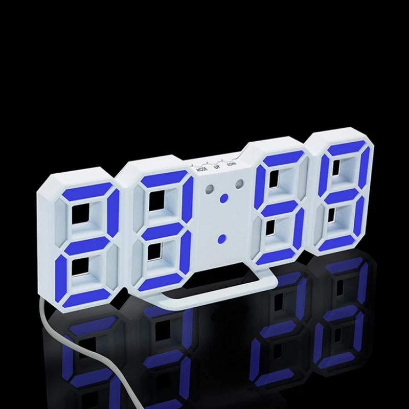 Digital LED Desk Clock 24/12 Hour Display White Shell | Дом и сад