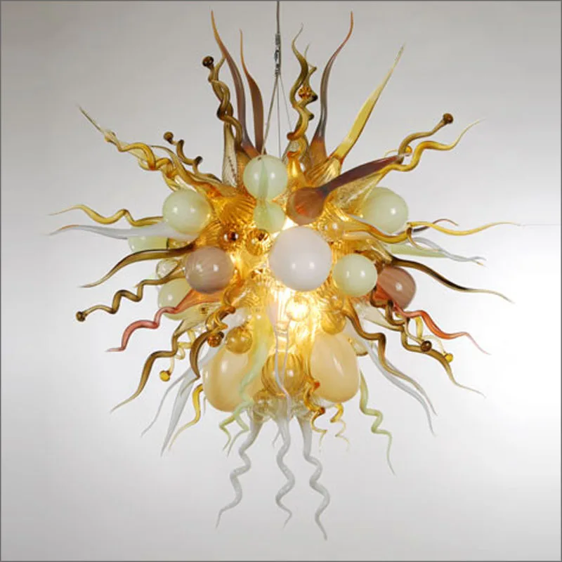 

New Trending LED Pendant Light Unique Design Hand Made Blown Glass Chandelier Mouth Blown Glass With 110v-240v LED Bulbs