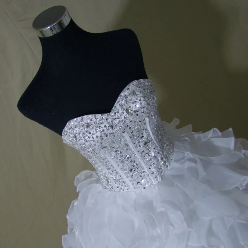 QQ Lover 2021 New Ruffles Ball Gown Wedding Dress Bridal Luxury Beaded Custom-made | Свадьбы и торжества