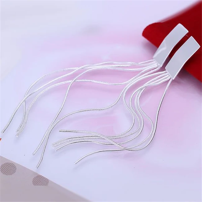 Великолепные посеребренные серьги для женщин и девушек оптовая продажа модные