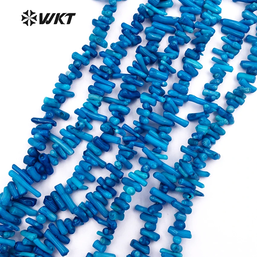 

WT-G251 Wholesale 10 strands/lot high quality coral strands in blue color for DIY jewelry making each strand about 40cm long