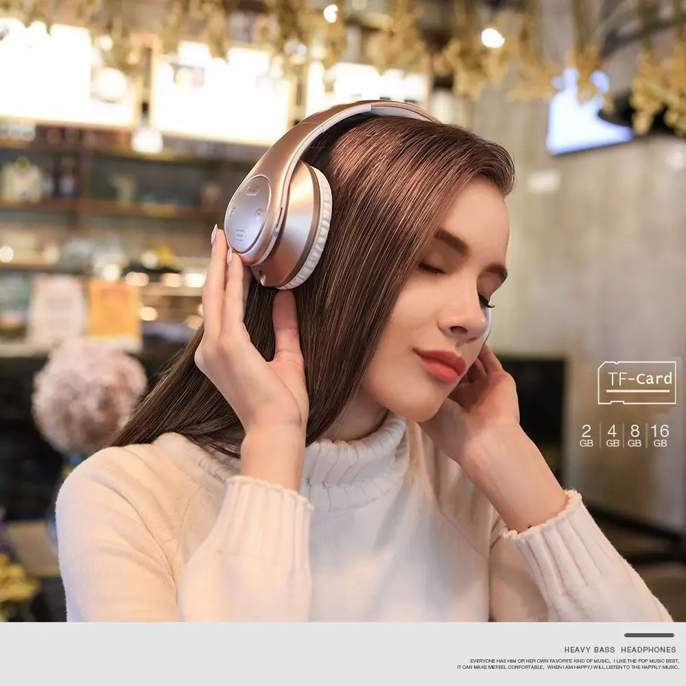 Picun P7 Беспроводное Bluetooth Наушники Музыка Тяжелый Бас Гарнитуры С Микрофоном