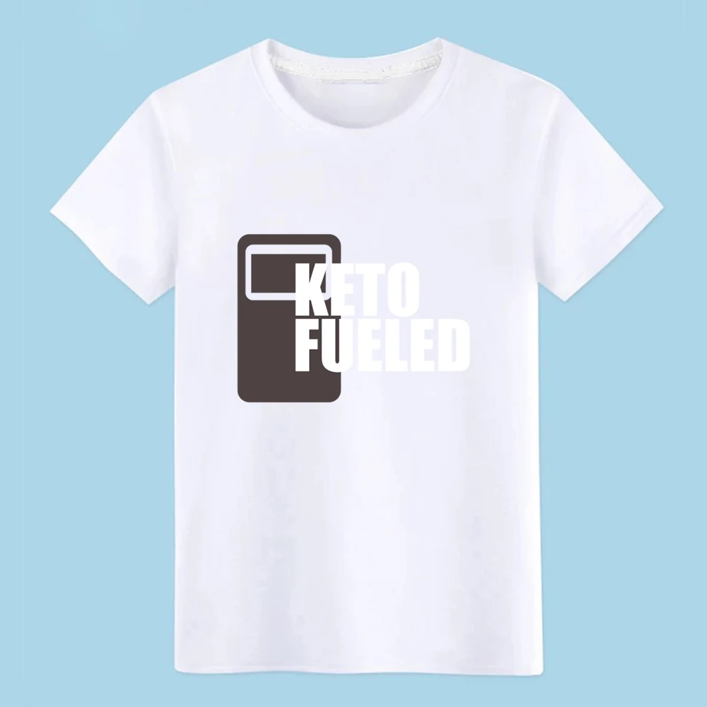 KETO Fueled футболка трикотажная S-xxxl тонкая графическая дышащая Весенняя рубашка Kawaii