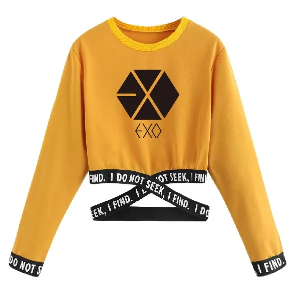 Kpop Exo унисекс белая толстовка Корейская уличная одежда Харадзюку пуловер с