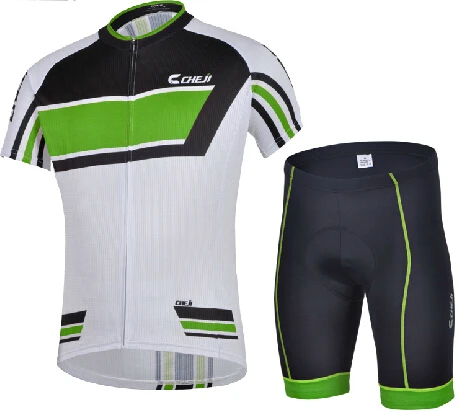 Cheji Bicycle Outdoor sports Cycling Men jersey&ampshorts green black Size S-3XL | Спорт и развлечения