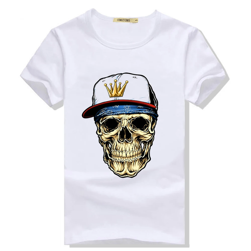Мужская футболка с черепом коротким рукавом и краном лето 2018|men fashion t shirt|men shirtmens