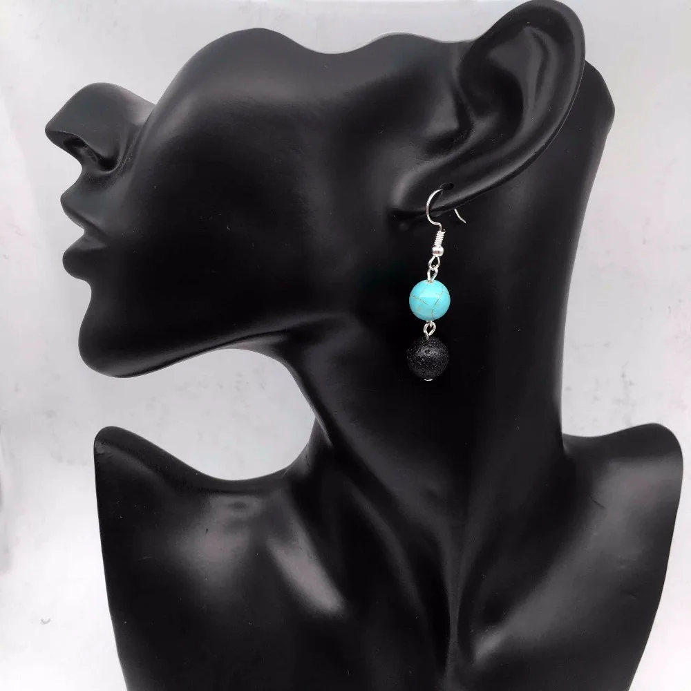 1 пара лавовый камень эфирное масло серьги-диффузоры украшения для ароматерапии