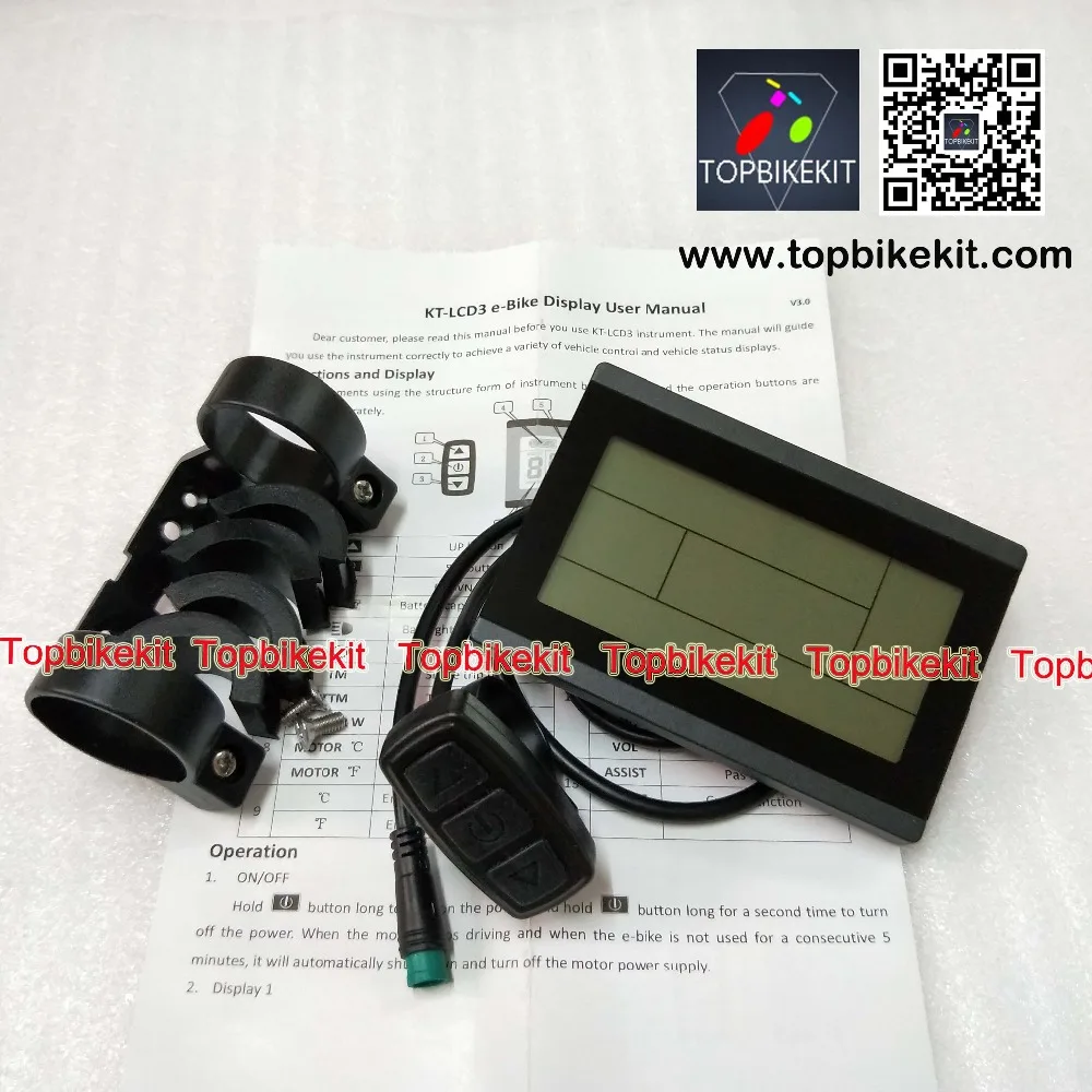 KT LCD3 Ebike ЖК дисплей 24 В/36 В/48 В с Julei 5 контактов водонепроницаемый разъем/KT для