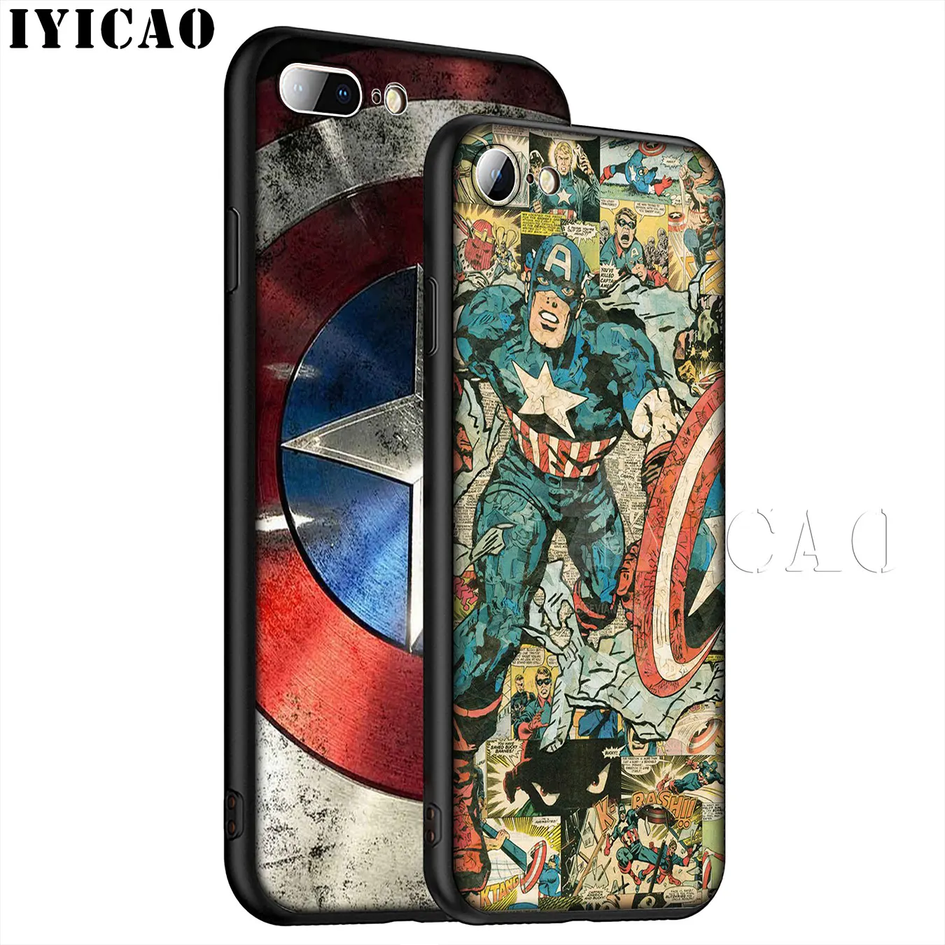 IYICAO Капитан Америка Marvel Мягкий силиконовый чехол для телефона iPhone XR X XS 11 Pro Max 6 6S 7 8