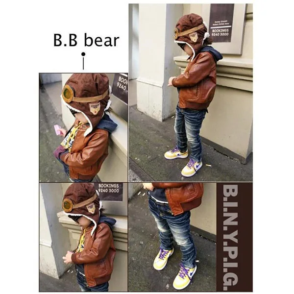 Лидер продаж детская теплая флисовая шапка Авиатор с наушниками для зимы