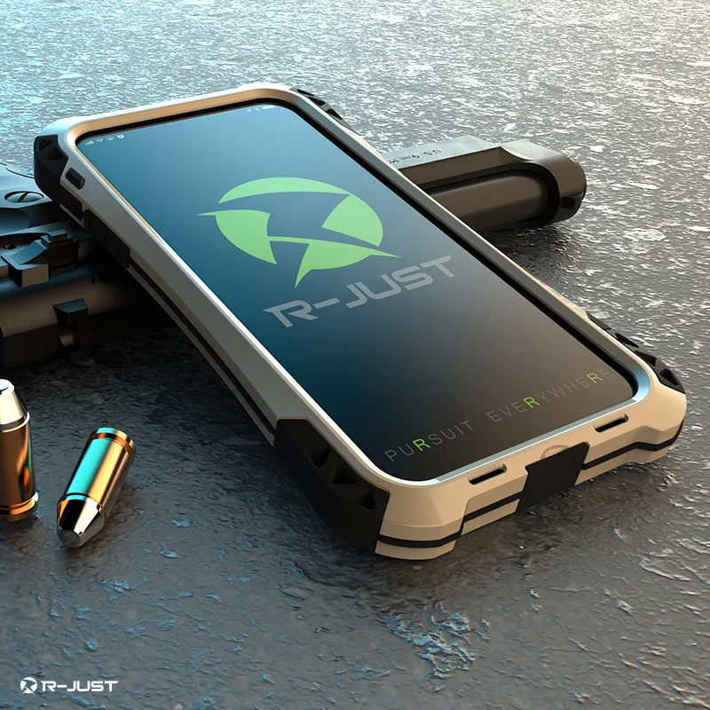 R-JUST For IPhoneX Amira Metal Phone Shell Three Defence Waterproof Protect Sheath Camouflage Color |