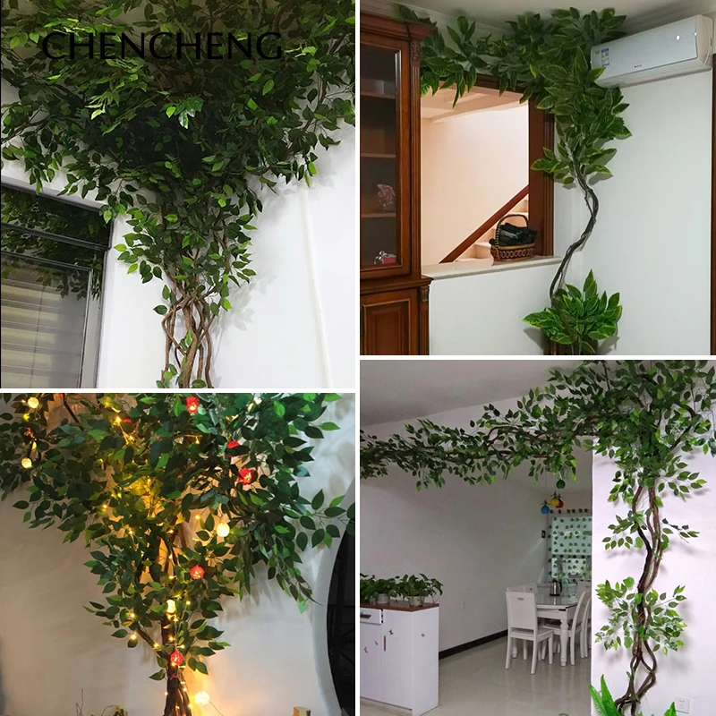 CHENCHENG 12 Pieces / Lot Artificial Plant Maple Leaf Fake Leaves Plastic Tree Branches Simulation Silk Home Fall Decoration |