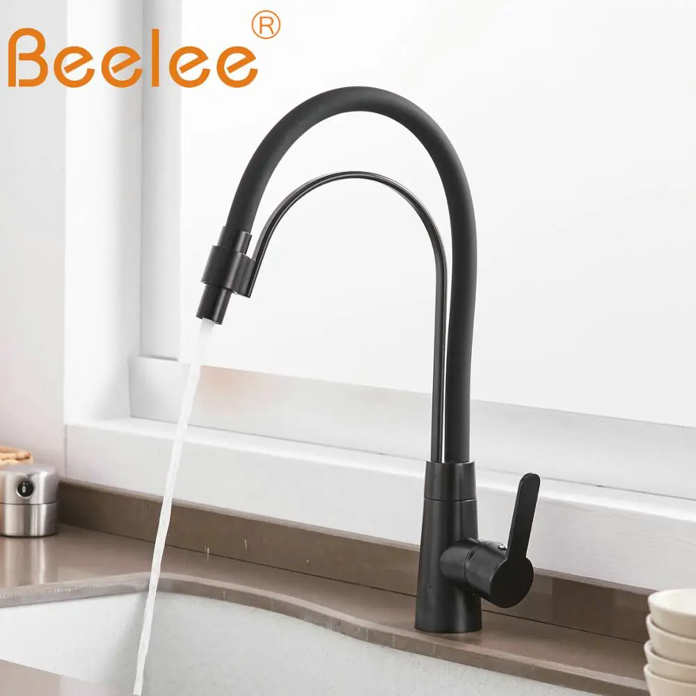 Beelee смесители для кухни 360 Поворотный смеситель раковины кран с выдвижным