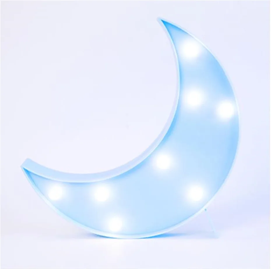 Blue moon Детский подарок, звездная луна, светодиодный светильник, ночник на батарейках, милая игрушка для маленьких детей, декоративная лампа для спальни, внутреннее освещение, 3D - Испускаемый цвет: Blue moon