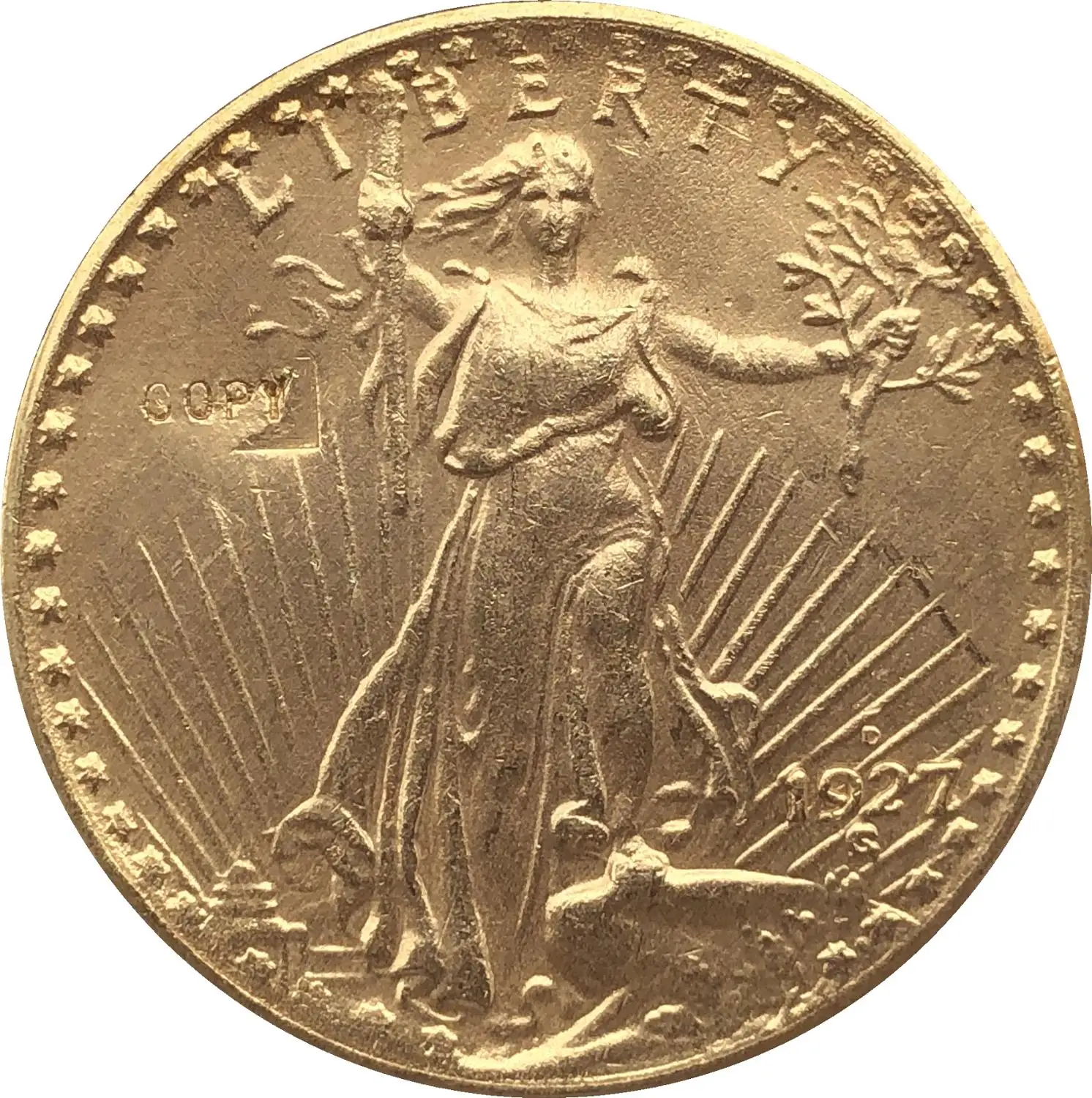 Копия монеты Святого галдена 1927 D $20 бесплатная доставка|coin capsule|coin envelopecoin making |