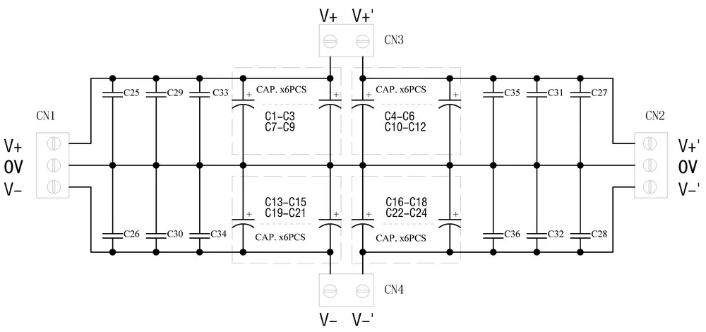 Конденсаторный фильтр с неизолированной печатной платой поддерживает