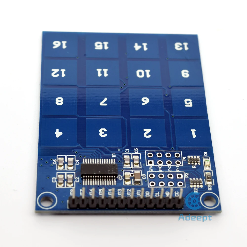 Емкостная сенсорная матричная клавиатура Adeept 4*4 для кнопок Raspberry Pi Arduino